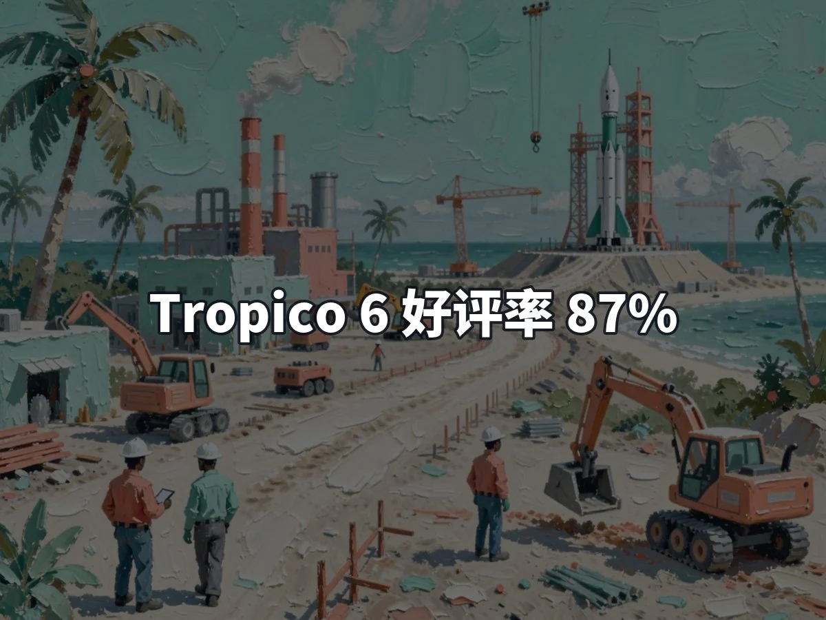 Tropico 6 好评率 87%