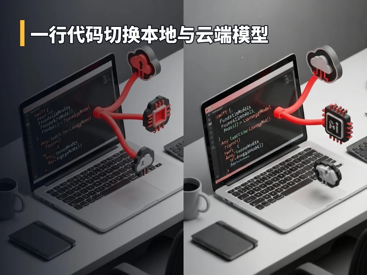 一行代码切换本地与云端模型