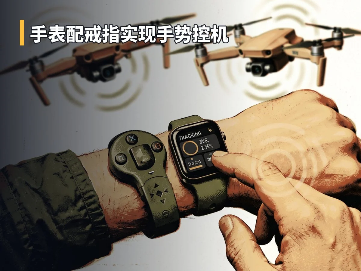 手表配戒指实现手势控机