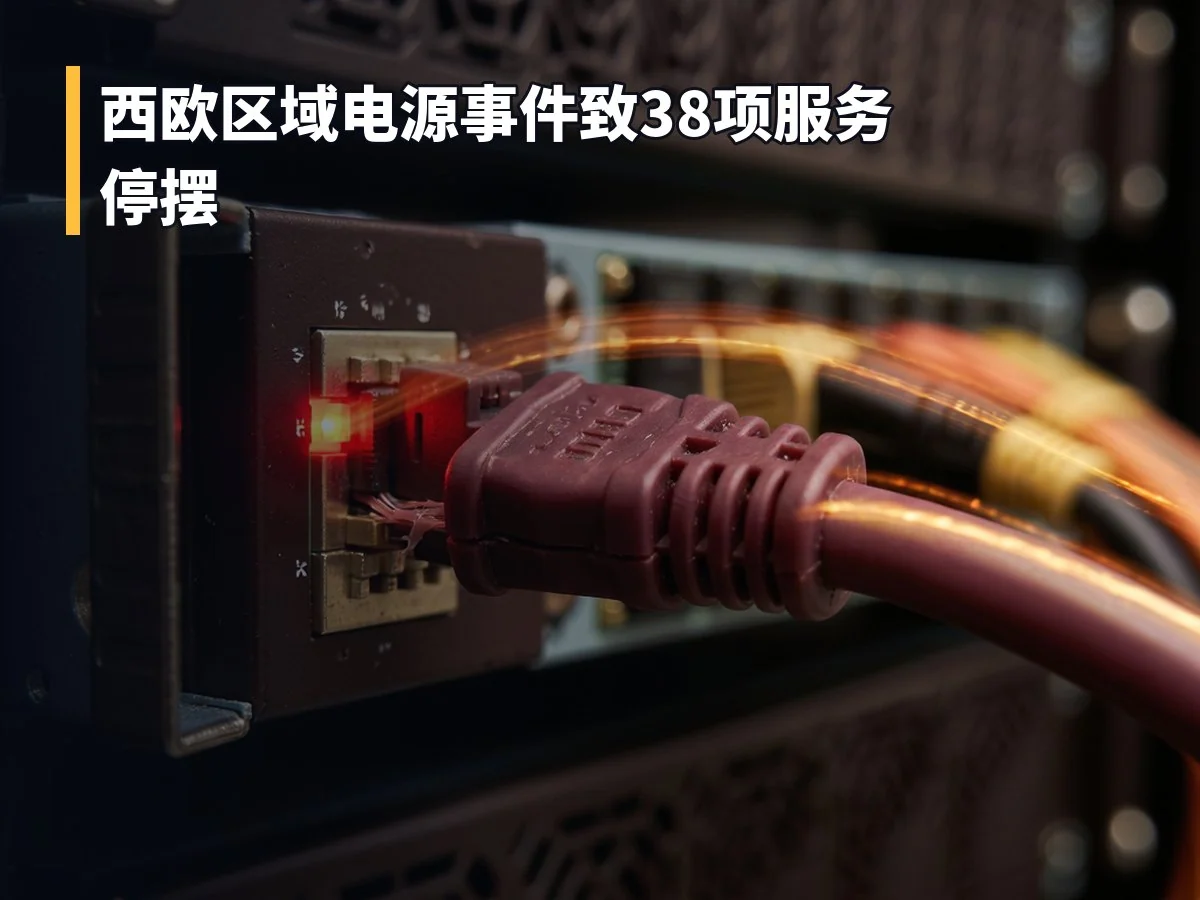 西欧区域电源事件致38项服务停摆