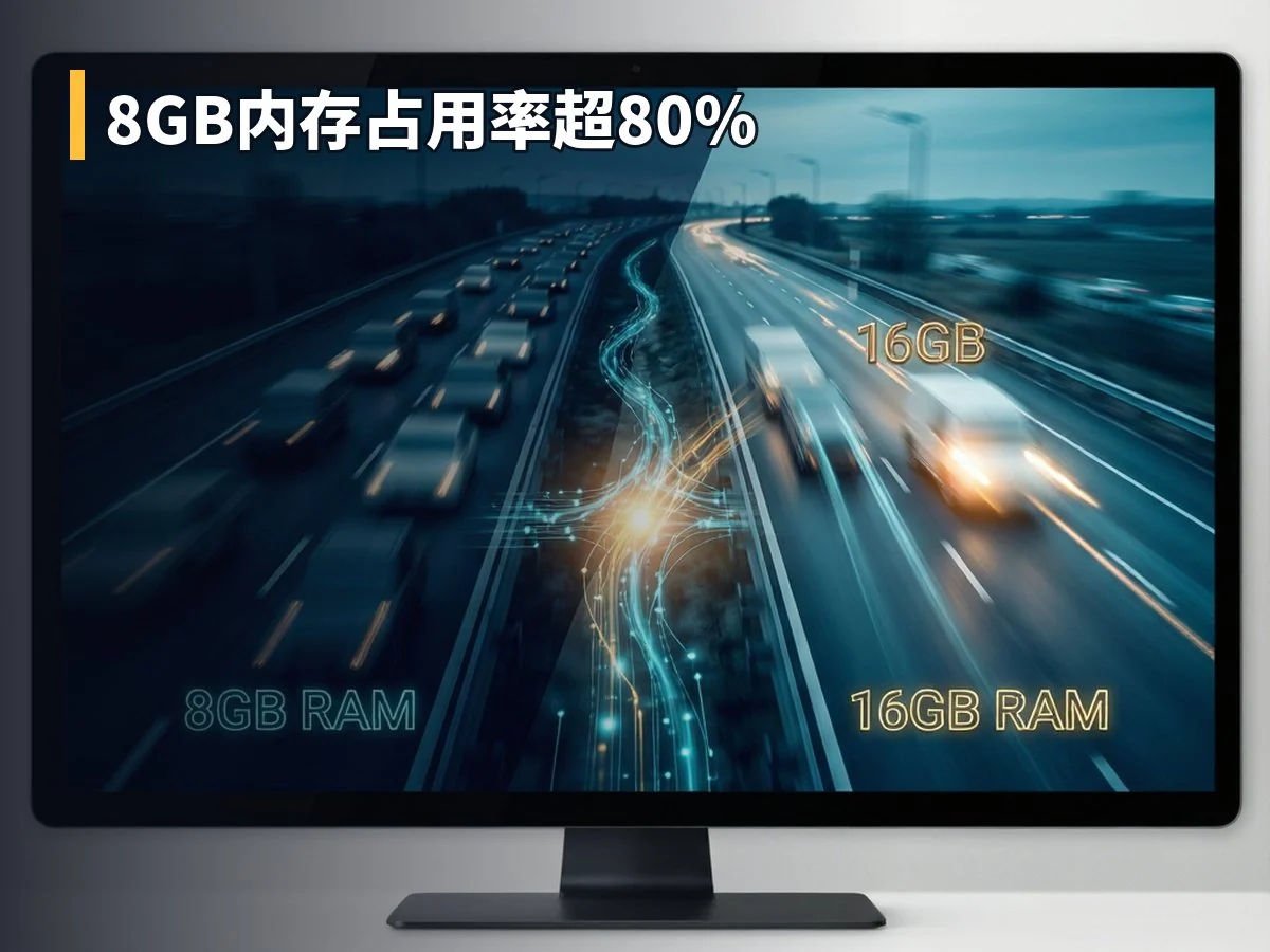 8GB内存占用率超80%