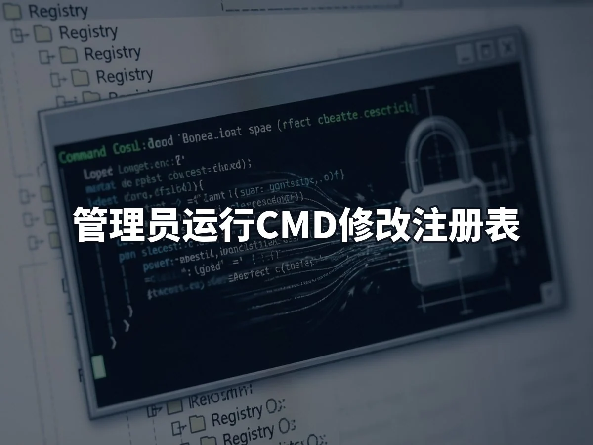 管理员运行CMD修改注册表
