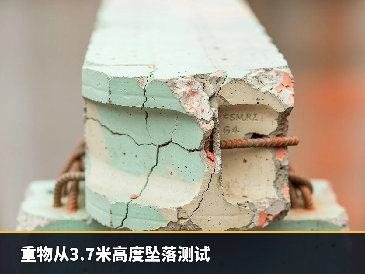 重物从3.7米高度坠落测试