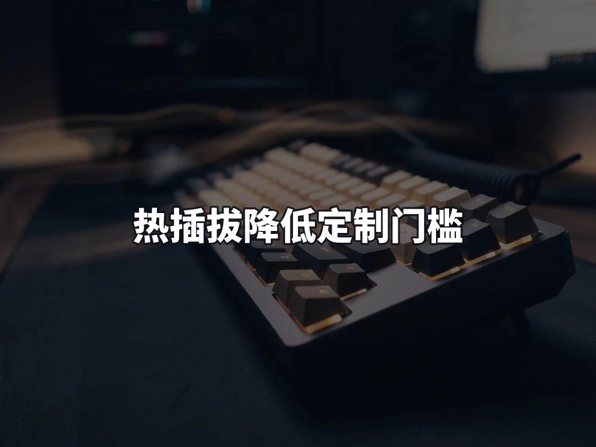 热插拔降低定制门槛