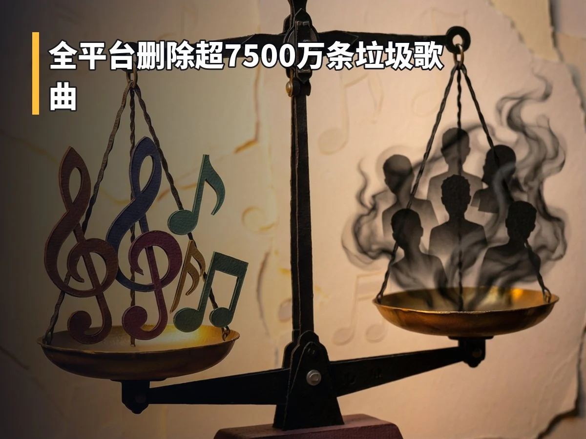 全平台删除超7500万条垃圾歌曲