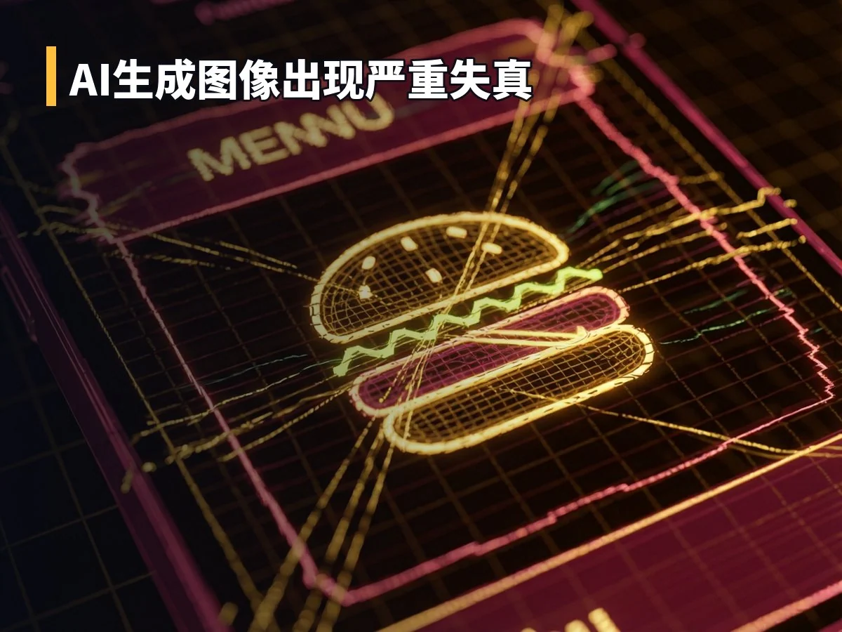 AI生成图像出现严重失真