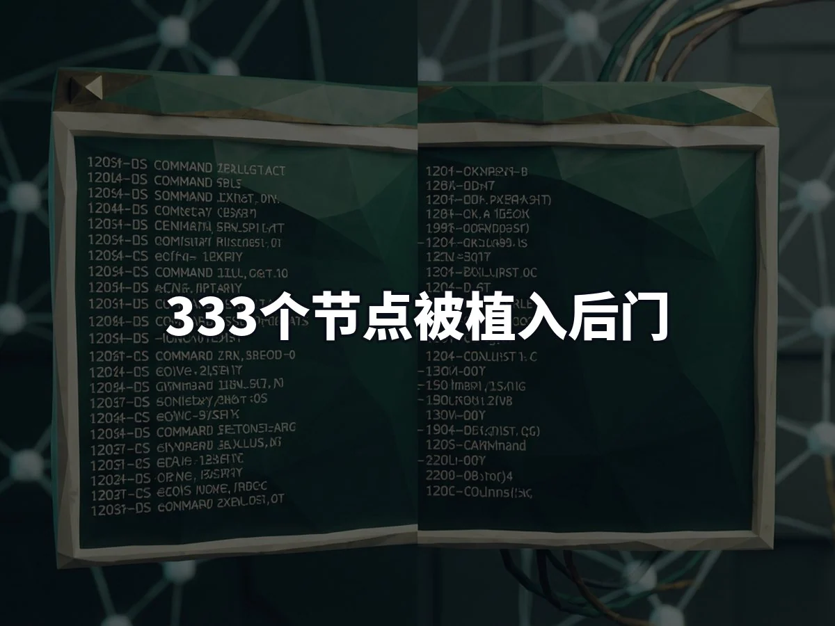333个节点被植入后门