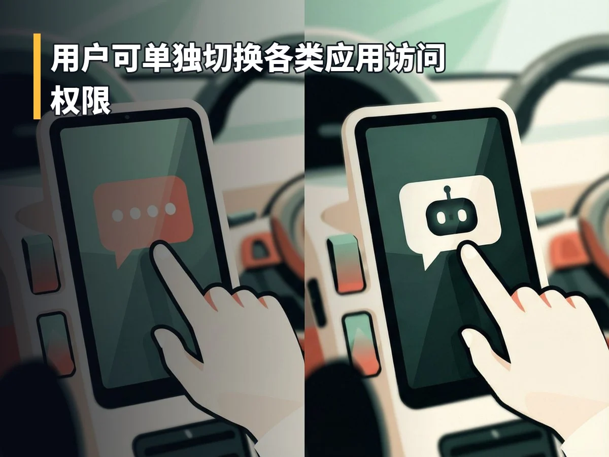 用户可单独切换各类应用访问权限