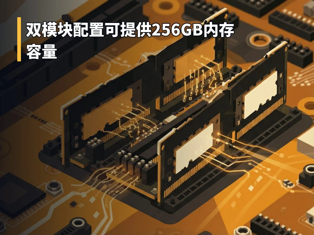 双模块配置可提供256GB内存容量