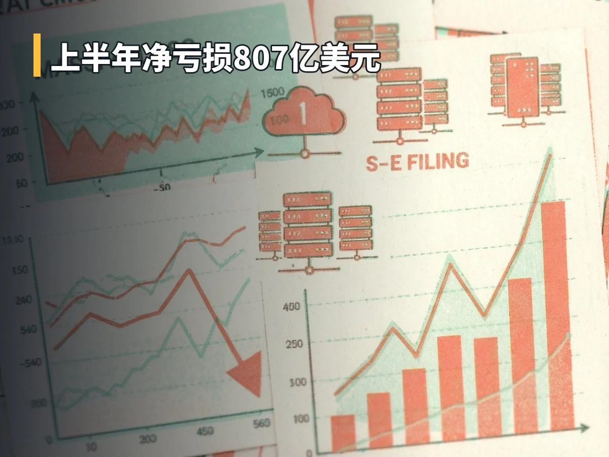 上半年净亏损807亿美元