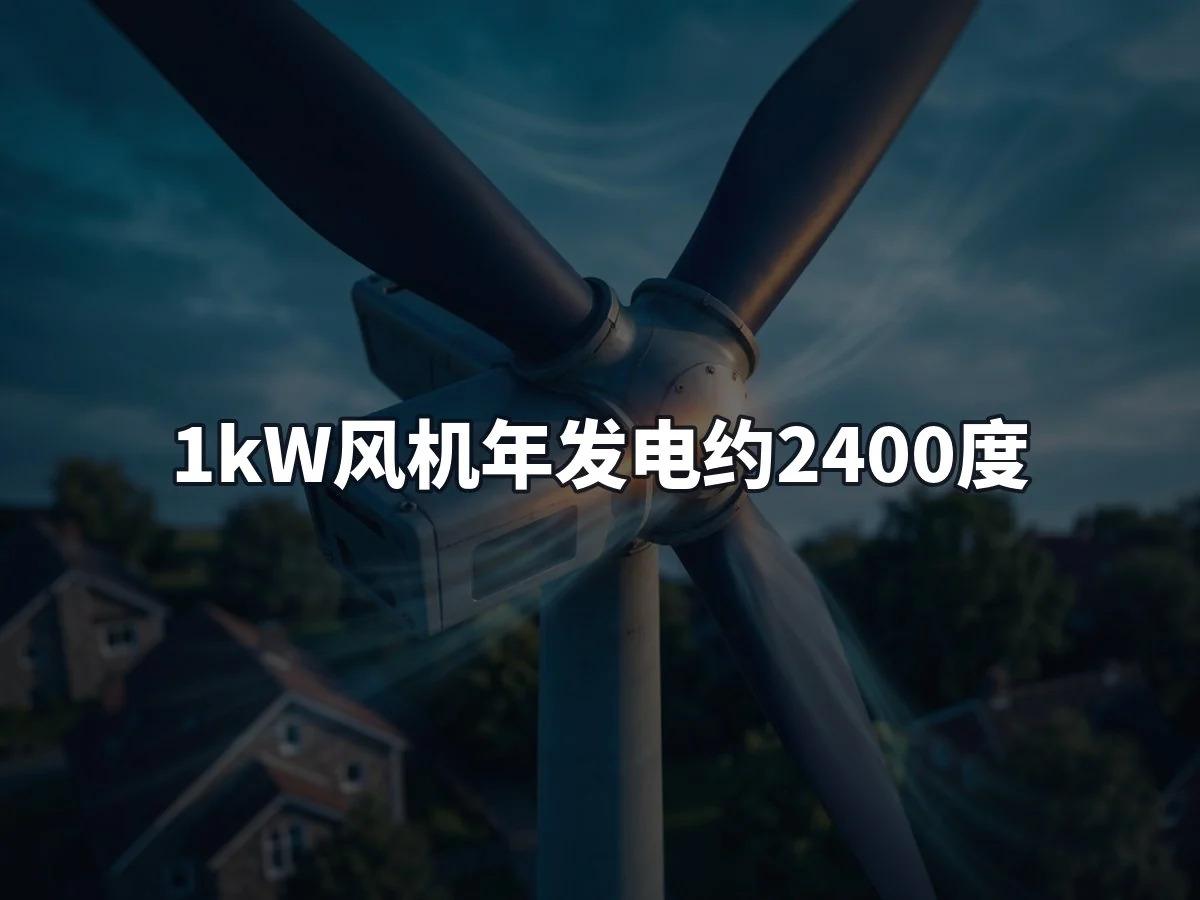 1kW风机年发电约2400度