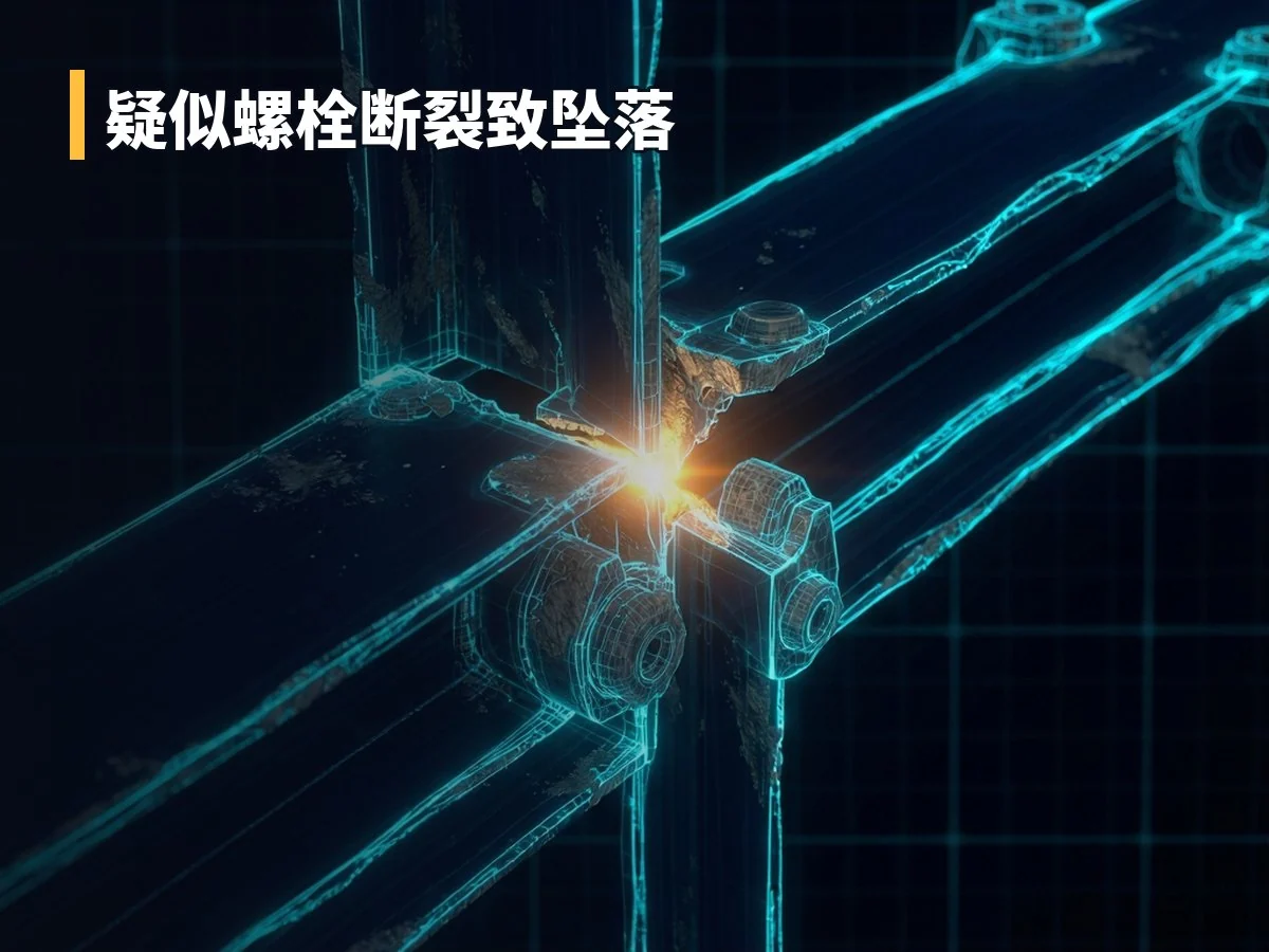 疑似螺栓断裂致坠落