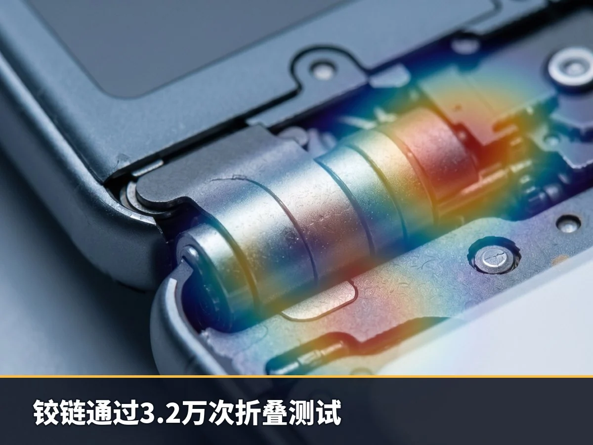 铰链通过3.2万次折叠测试