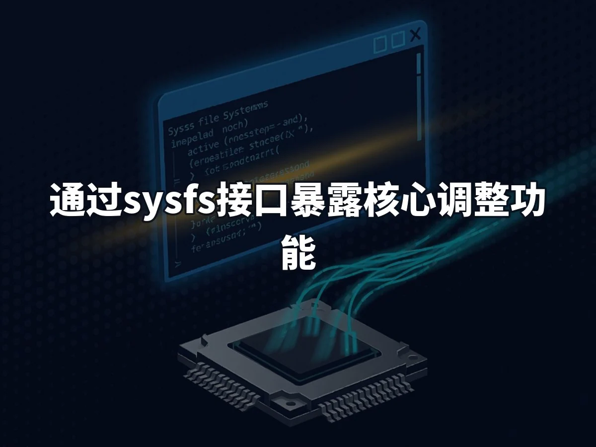 通过sysfs接口暴露核心调整功能