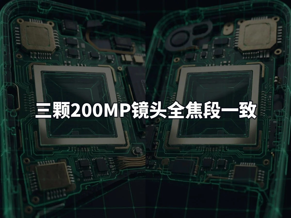 三颗200MP镜头全焦段一致