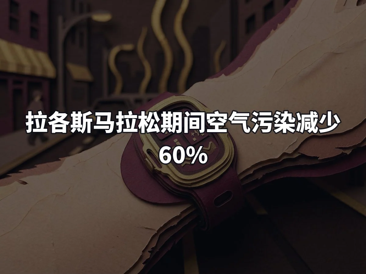 拉各斯马拉松期间空气污染减少60%