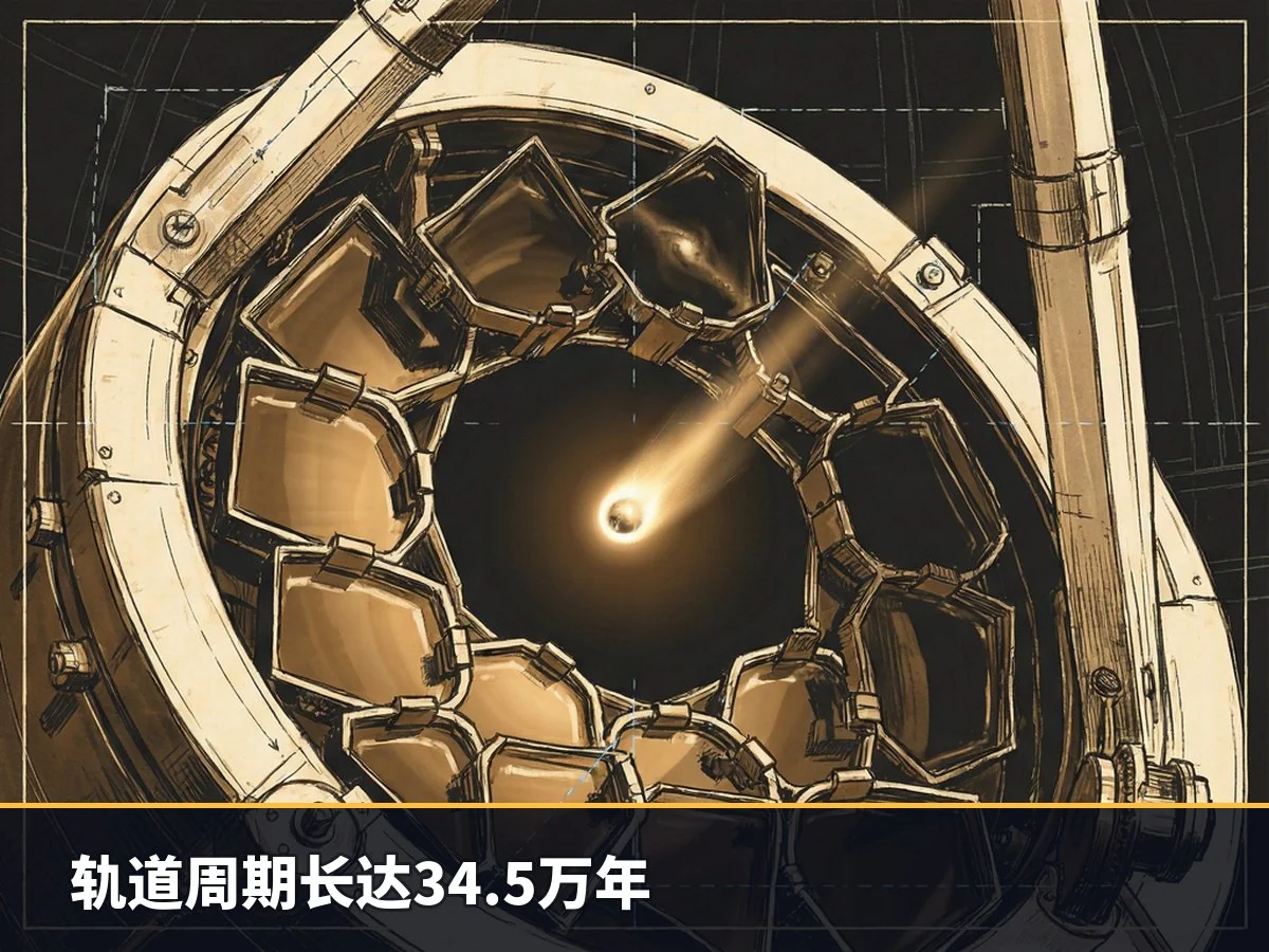 轨道周期长达34.5万年