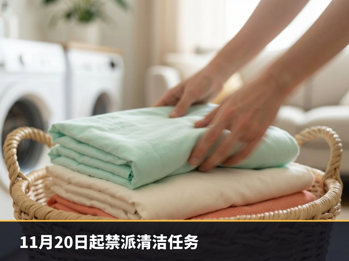 11月20日起禁派清洁任务