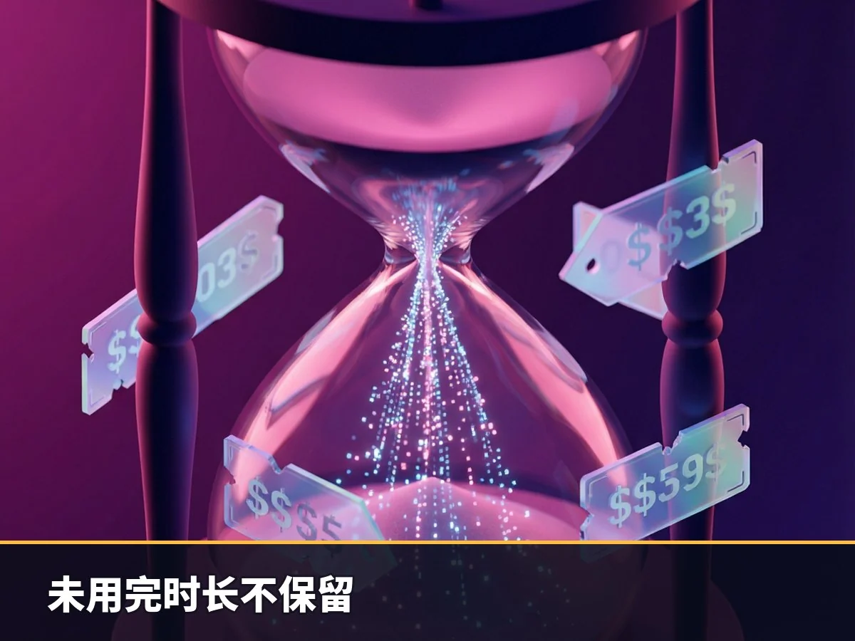 未用完时长不保留