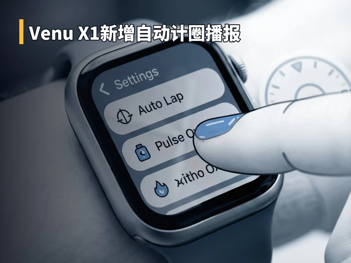 Venu X1新增自动计圈播报
