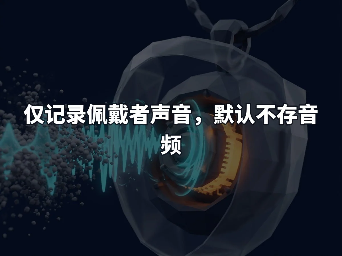 仅记录佩戴者声音,默认不存音频