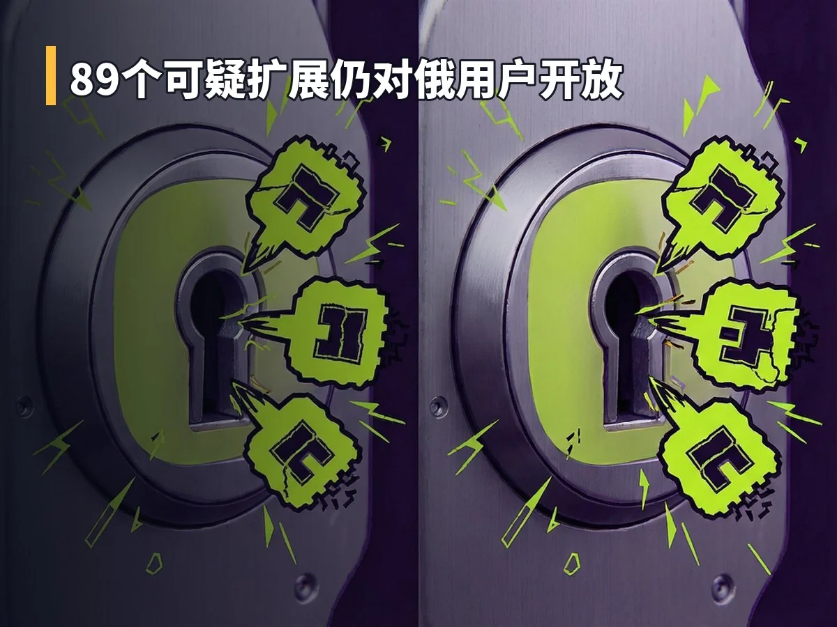89个可疑扩展仍对俄用户开放