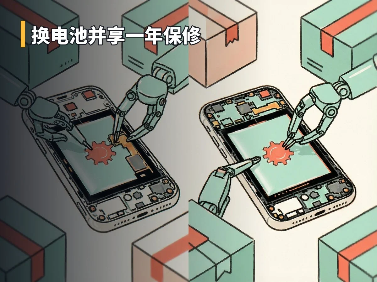 换电池并享一年保修