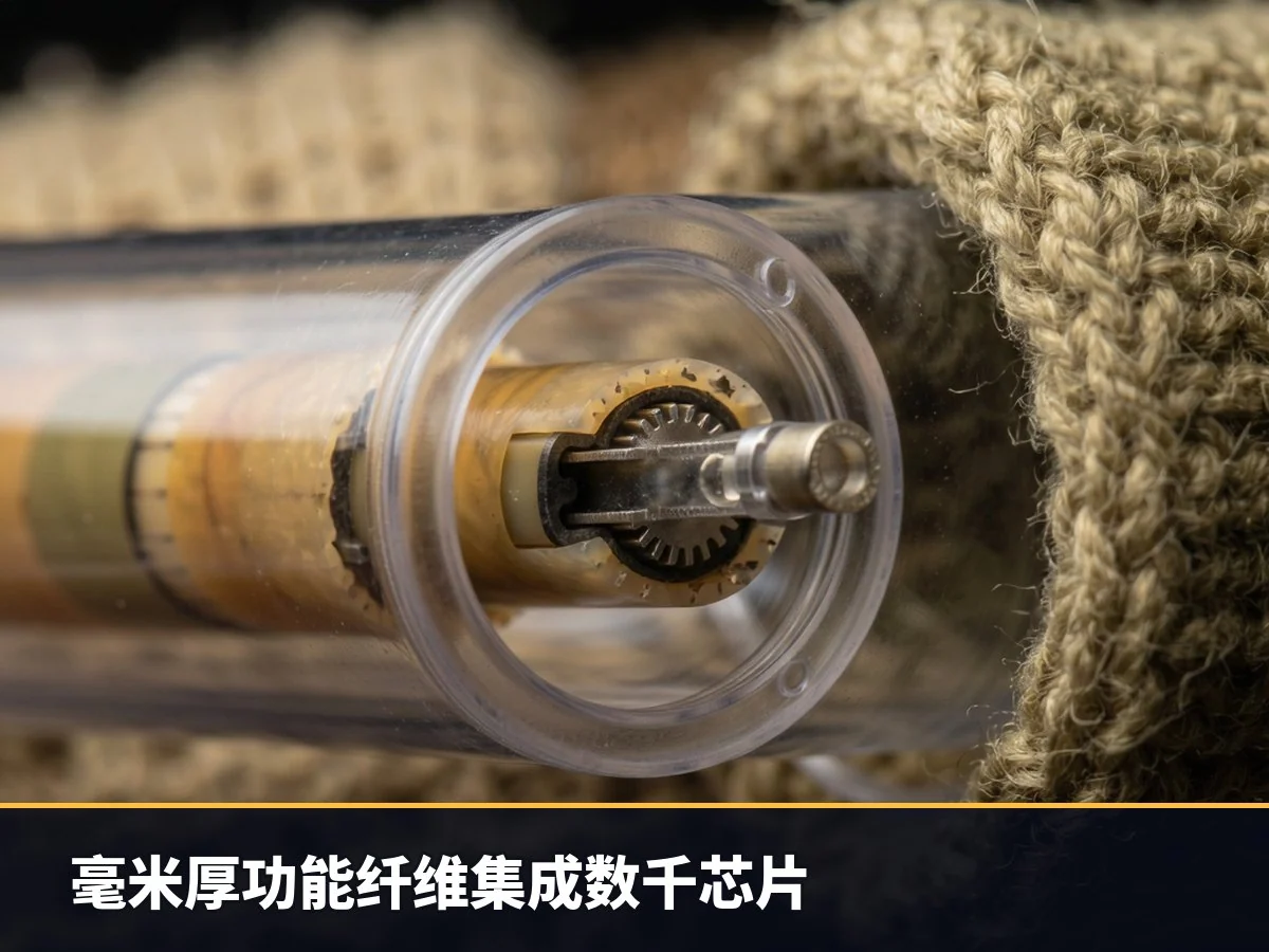 毫米厚功能纤维集成数千芯片