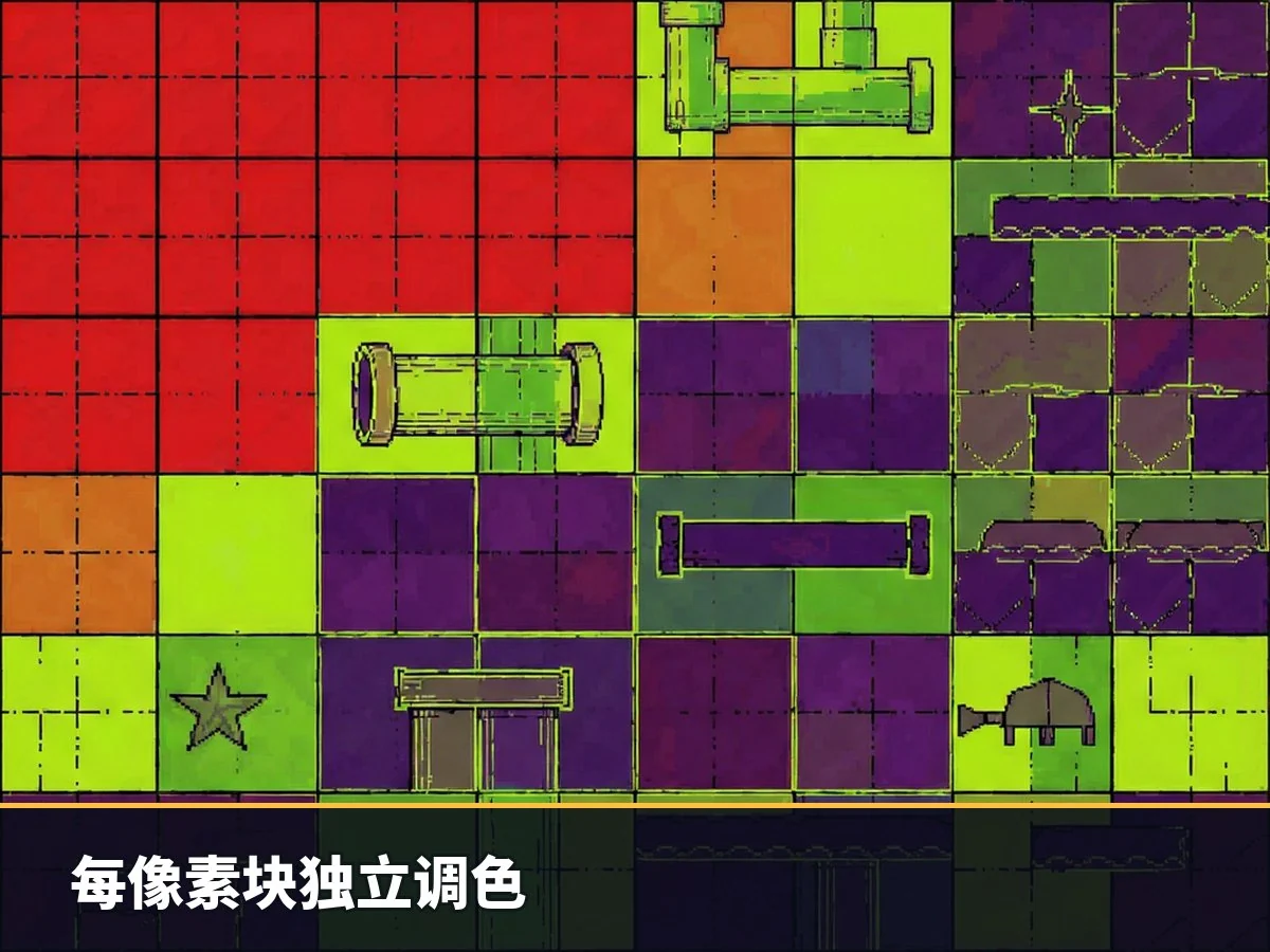 每像素块独立调色