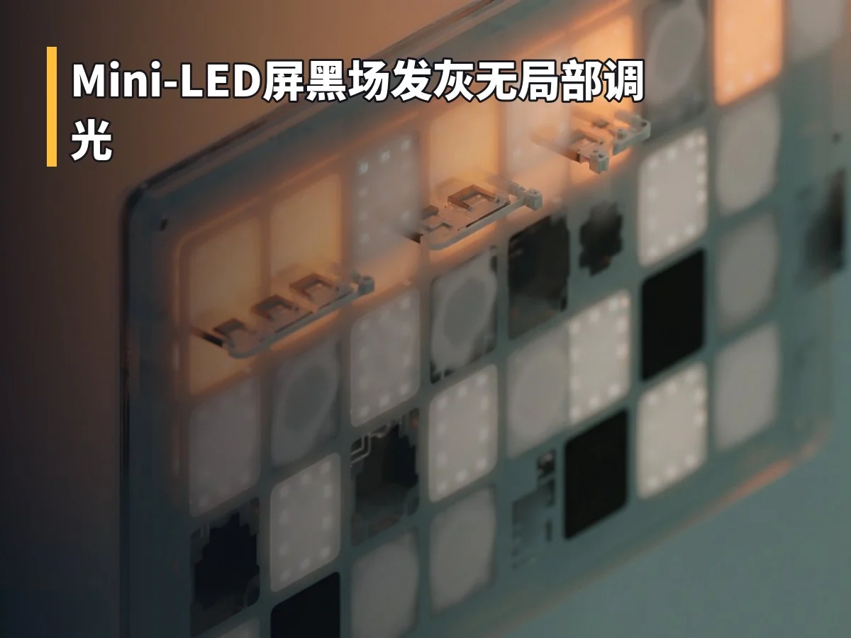 Mini-LED屏黑场发灰无局部调光