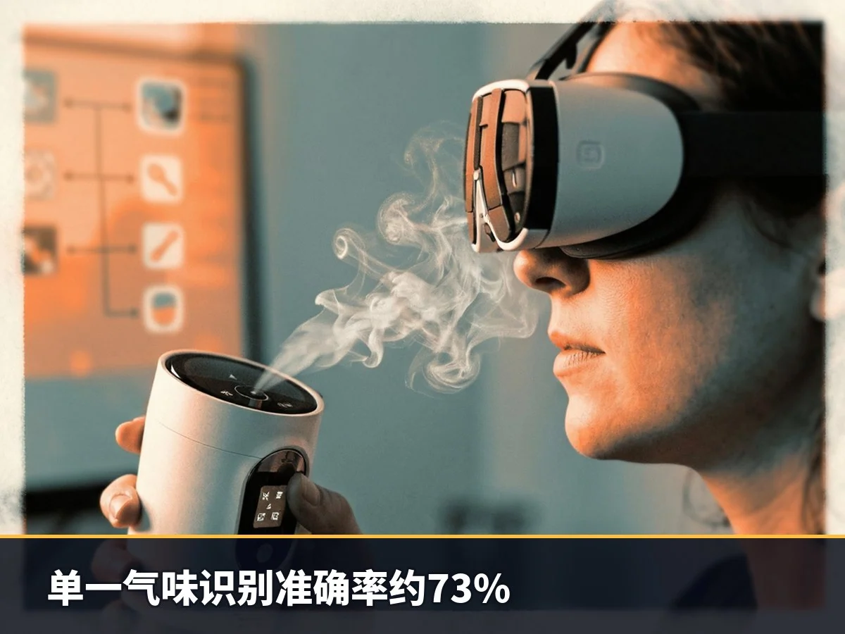 单一气味识别准确率约73%