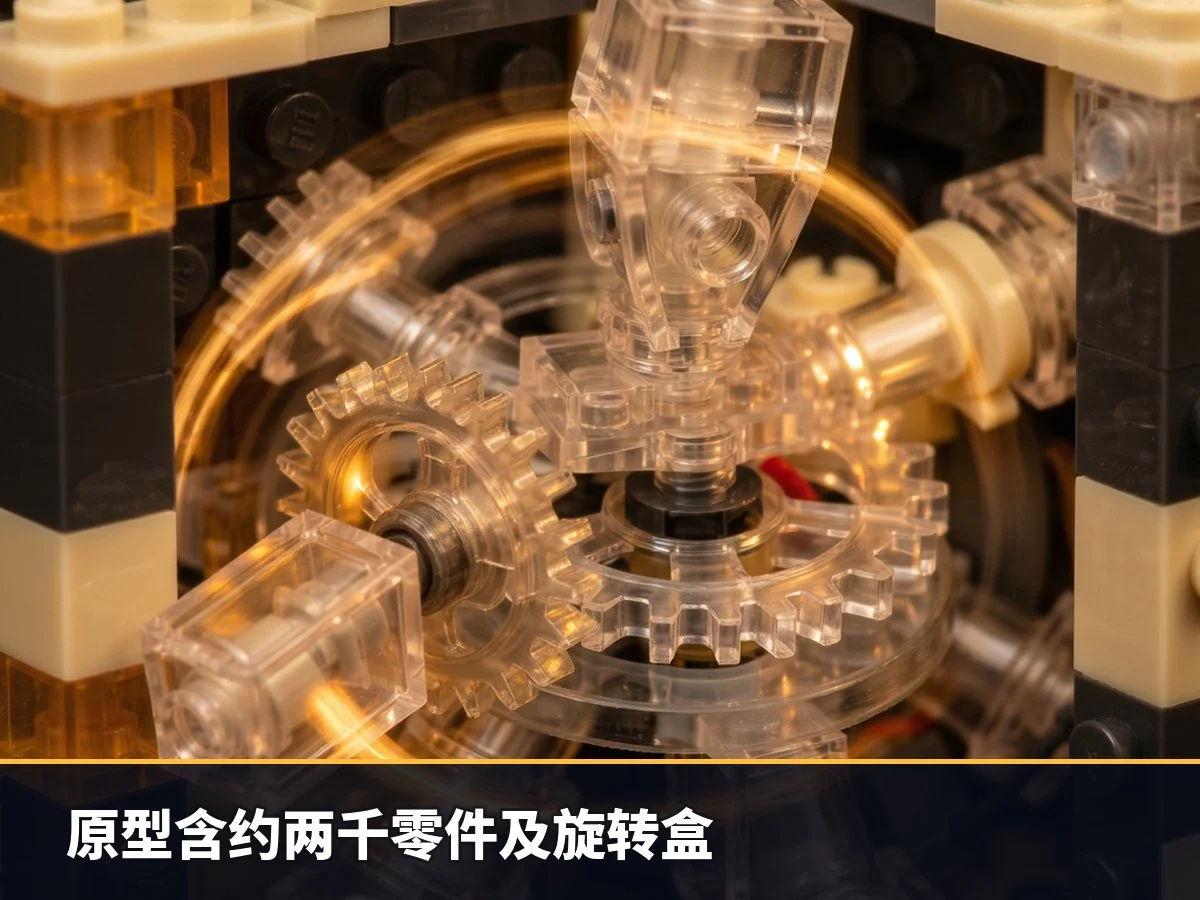 原型含约两千零件及旋转盒