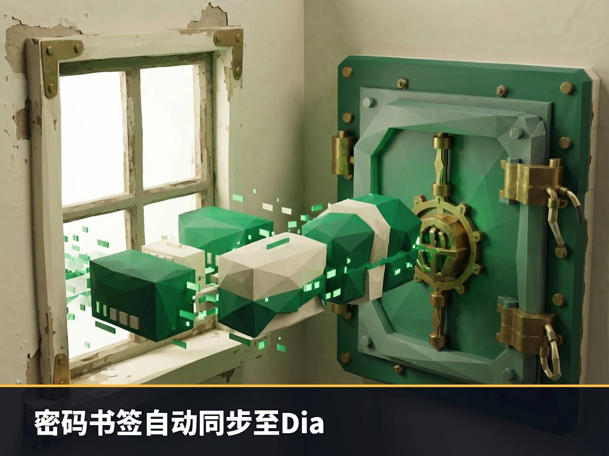 密码书签自动同步至Dia