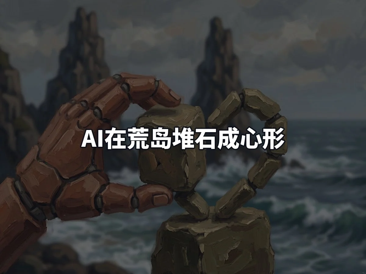 AI在荒岛堆石成心形
