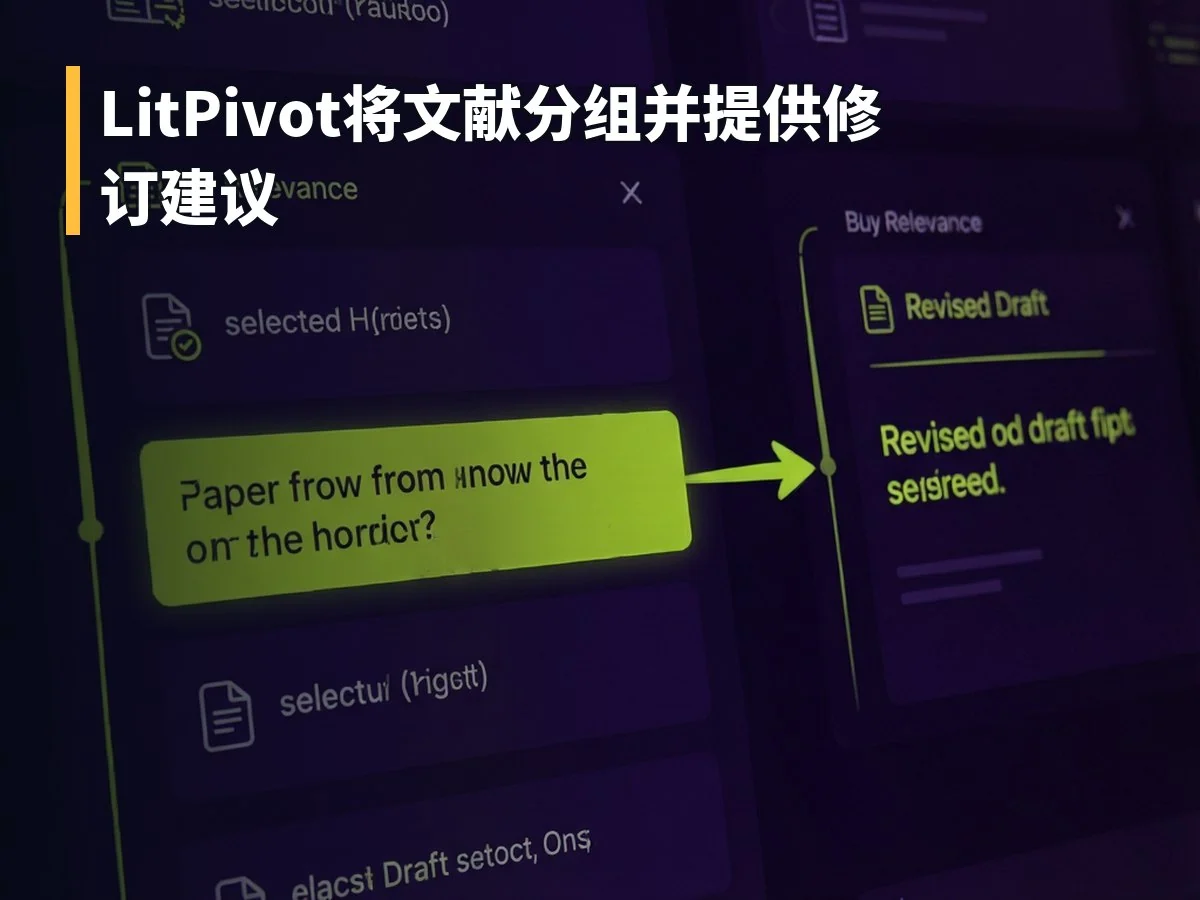 LitPivot将文献分组并提供修订建议