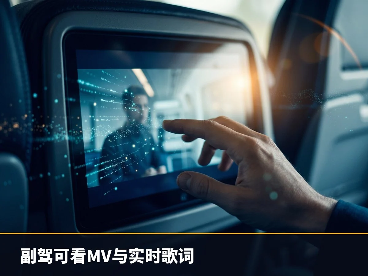 副驾可看MV与实时歌词