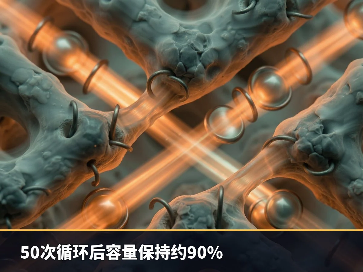 50次循环后容量保持约90%
