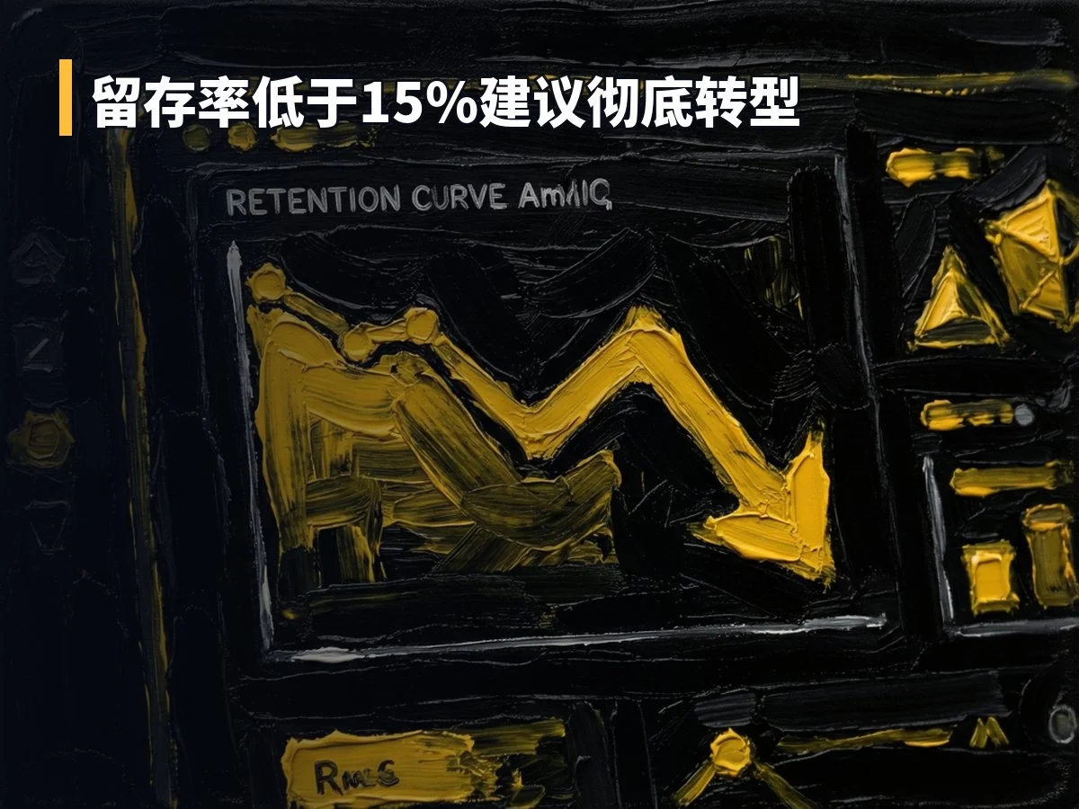 留存率低于15%建议彻底转型