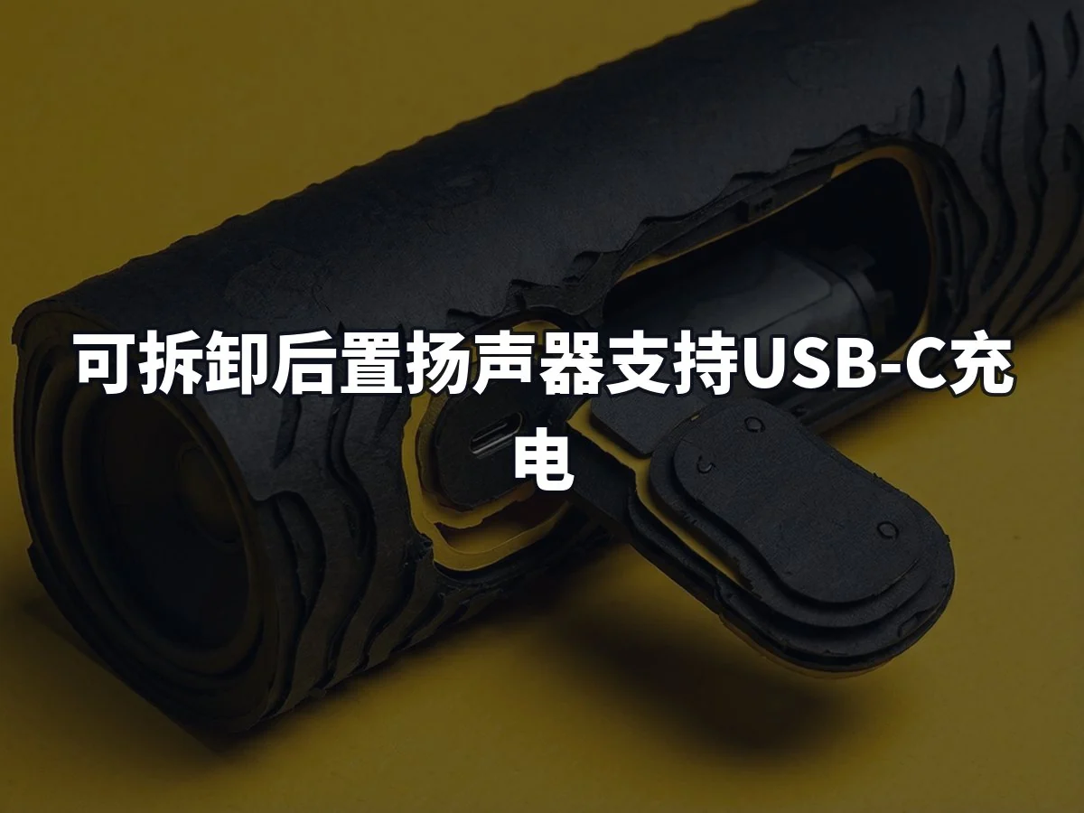 可拆卸后置扬声器支持USB-C充电