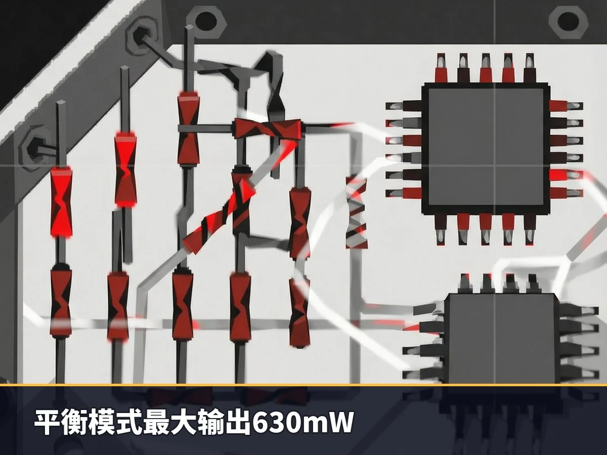 平衡模式最大输出630mW