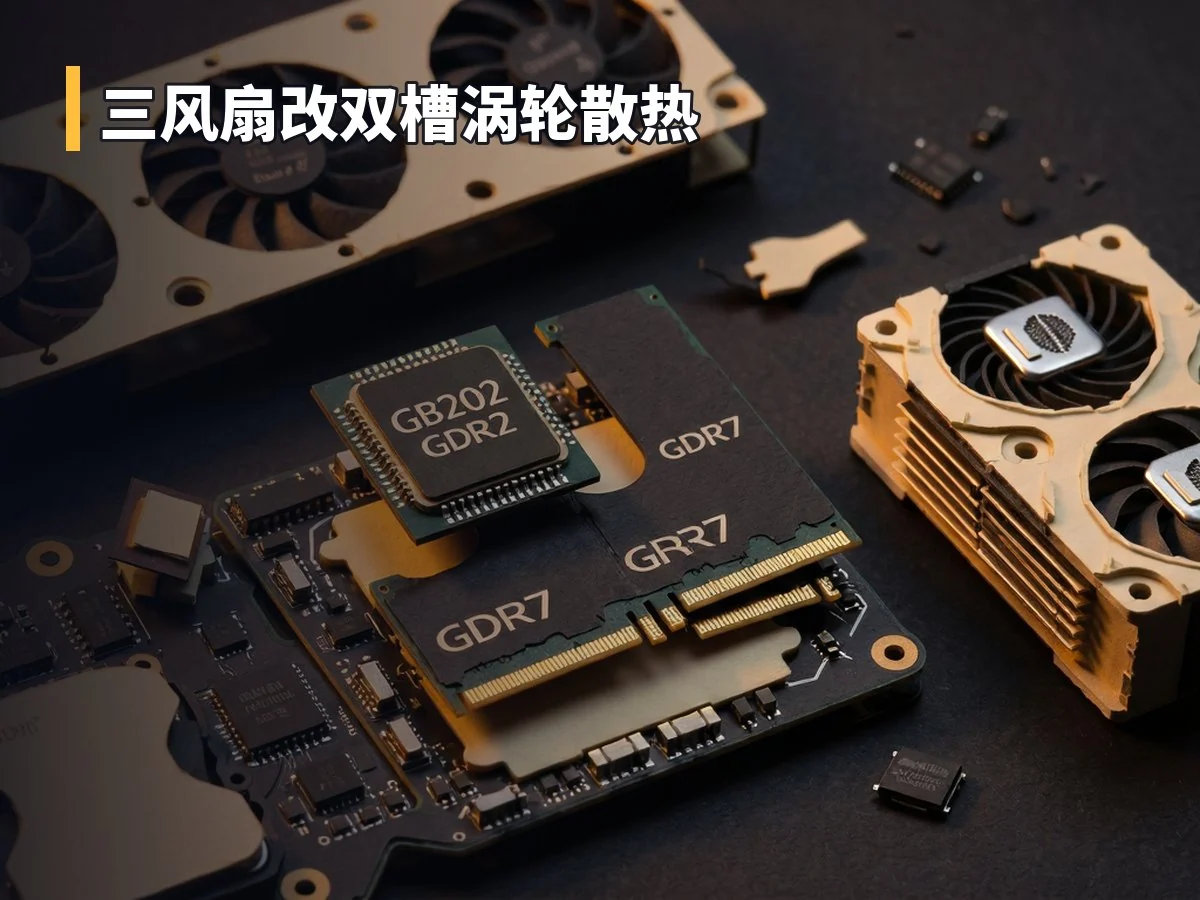 三风扇改双槽涡轮散热
