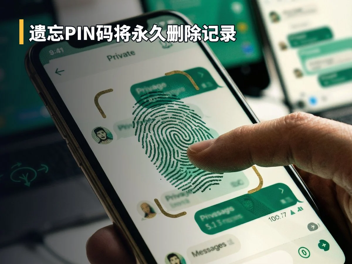 遗忘PIN码将永久删除记录