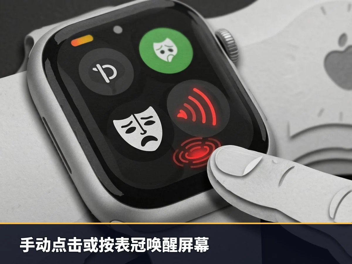 手动点击或按表冠唤醒屏幕