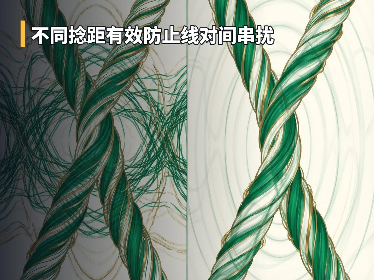 不同捻距有效防止线对间串扰
