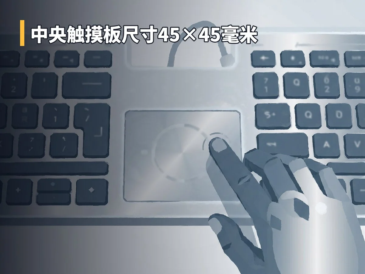 中央触摸板尺寸45×45毫米