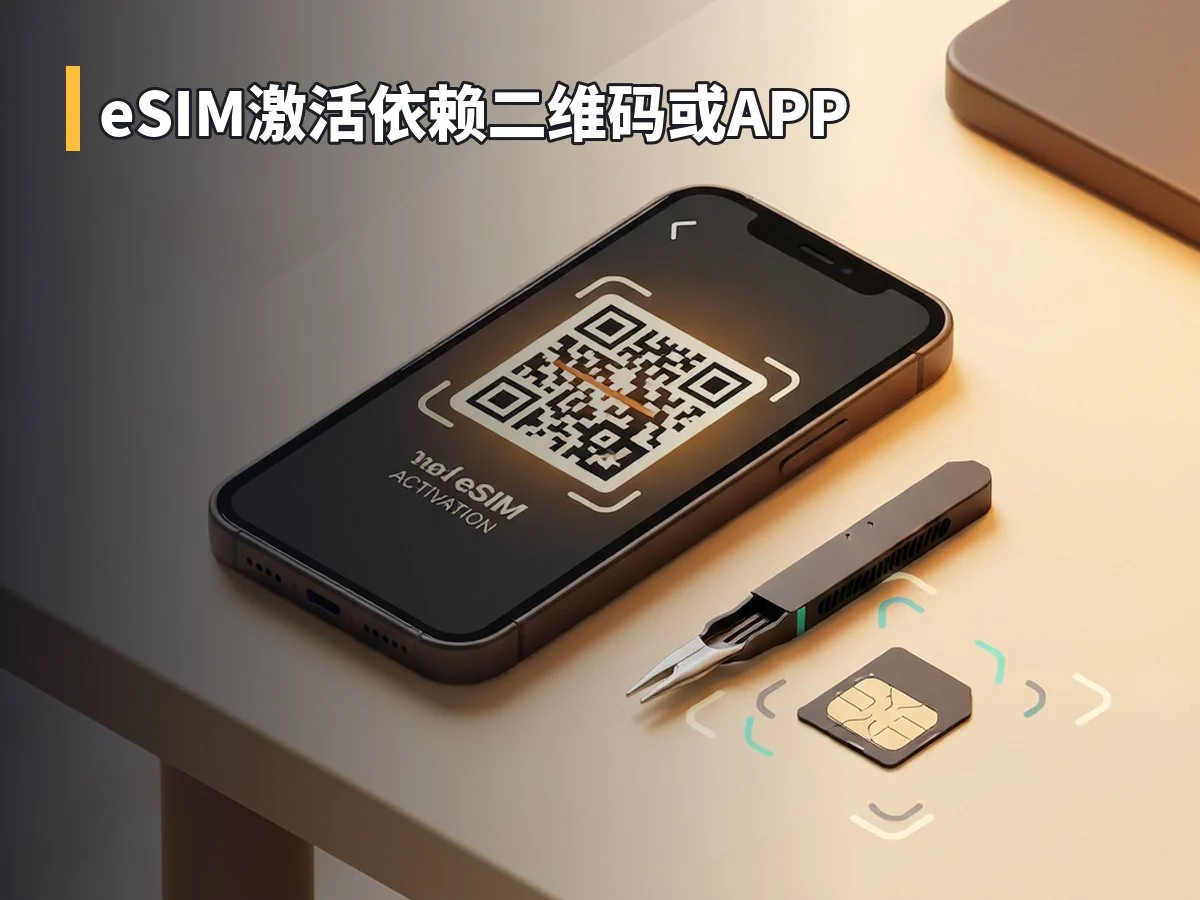 eSIM激活依赖二维码或APP