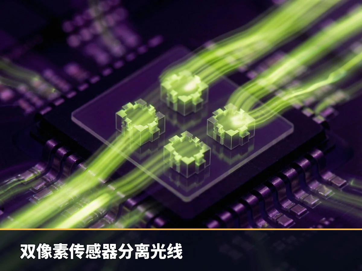 双像素传感器分离光线