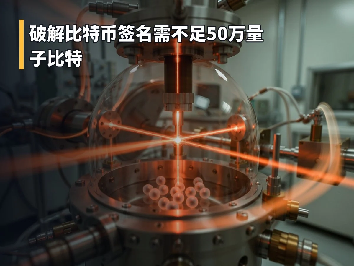 破解比特币签名需不足50万量子比特