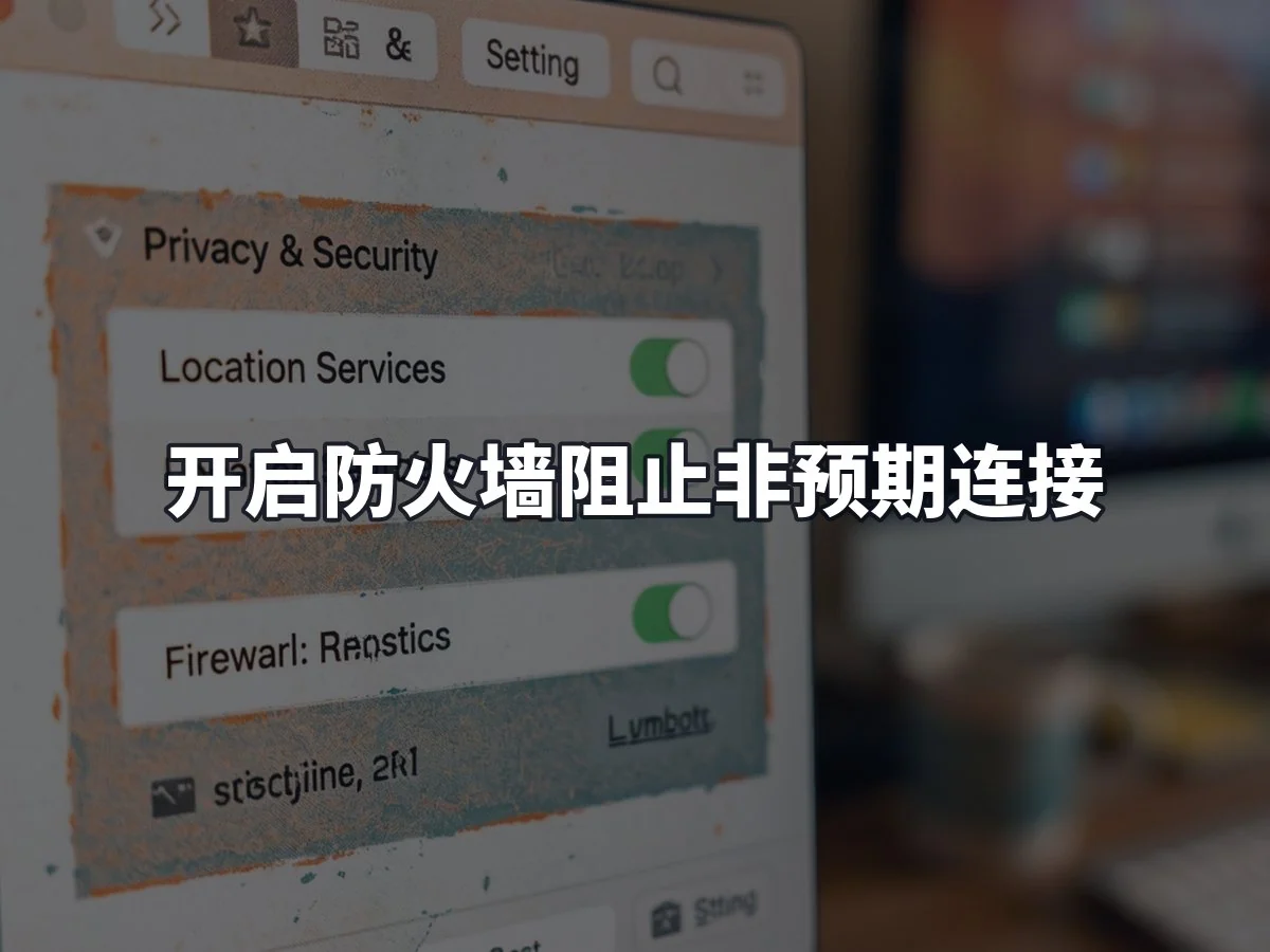开启防火墙阻止非预期连接