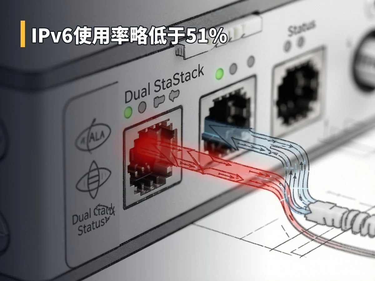 IPv6使用率略低于51%